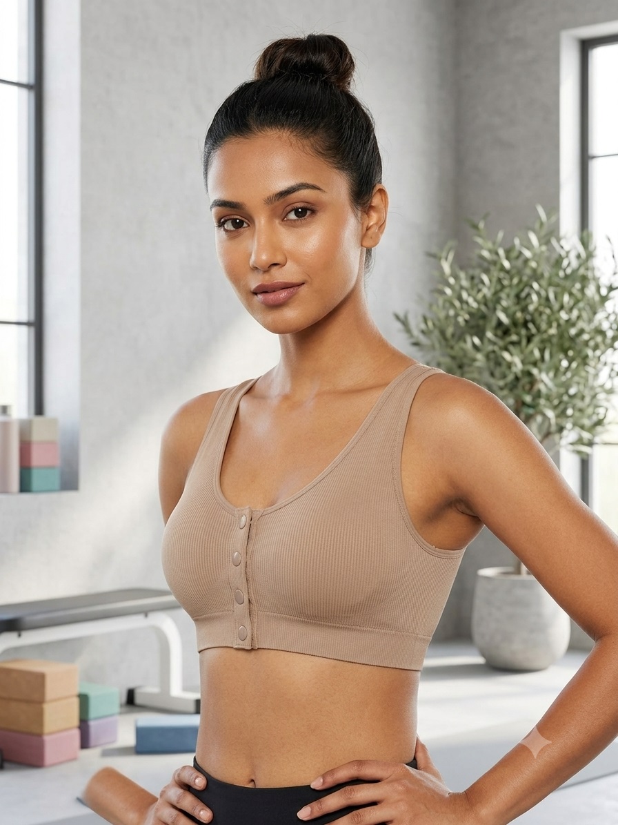 Front Open Back Support Air Sports Bra